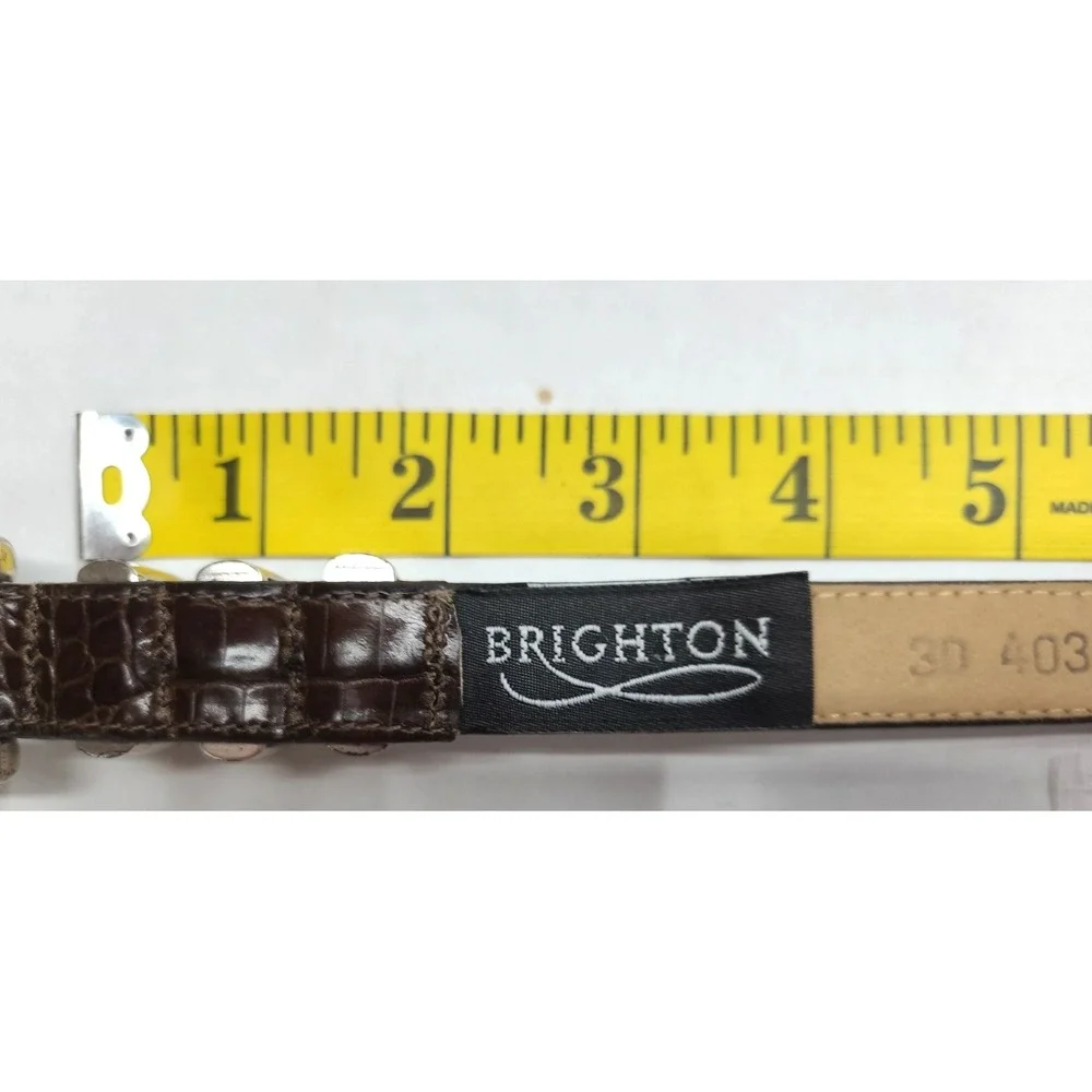 Ladies Brighton Belt Sz 30 Alligator Embossed Made in USA